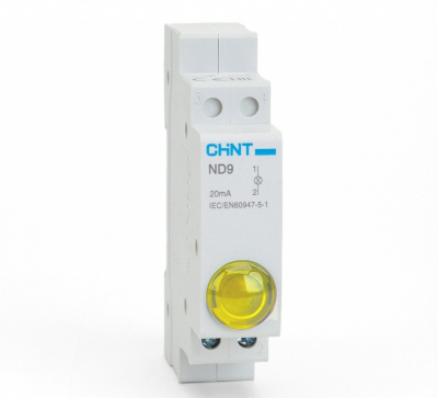 Фото ND9-1/y AC/DC230В (LED) желтый индикатор (CHINT) ЭТК Оникс